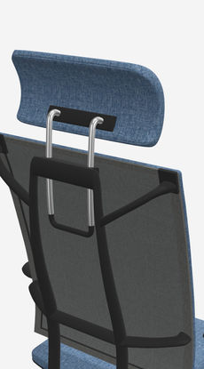 hrua - height and depth adjustable neckrest for upholstered and mesh backrest sail office swivel chairs by nowy styl