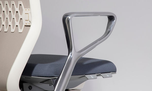 youteam swivel chair fixed height design armrests in chrome