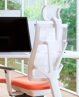 4me-office-chairs-nowy-styl-mesh-backrest-close-up-white-frame mesh backrest armrests headrest