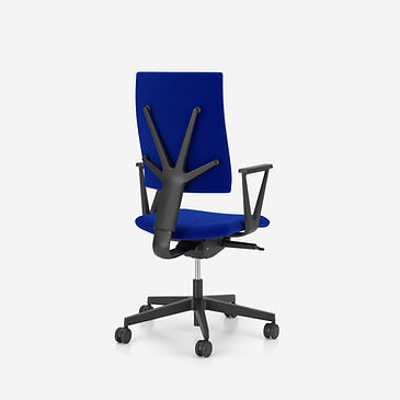 4me office swivel chair black frame 1d fixed armrests in a dark blue fabric