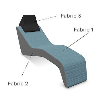 Fabrics options-linkupchaise-longue by nowy styl