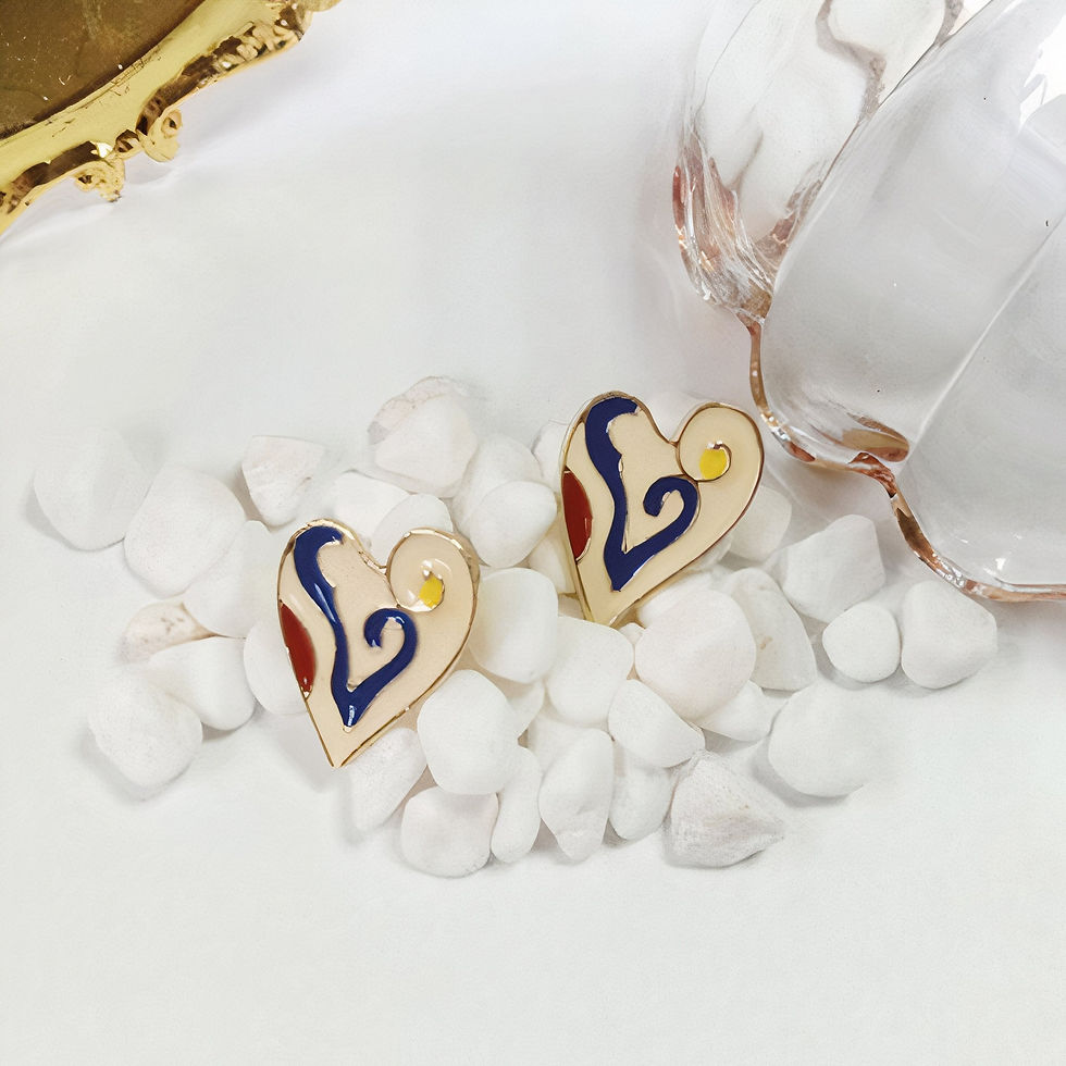 Thumbnail: CB Heart Stud Earrings