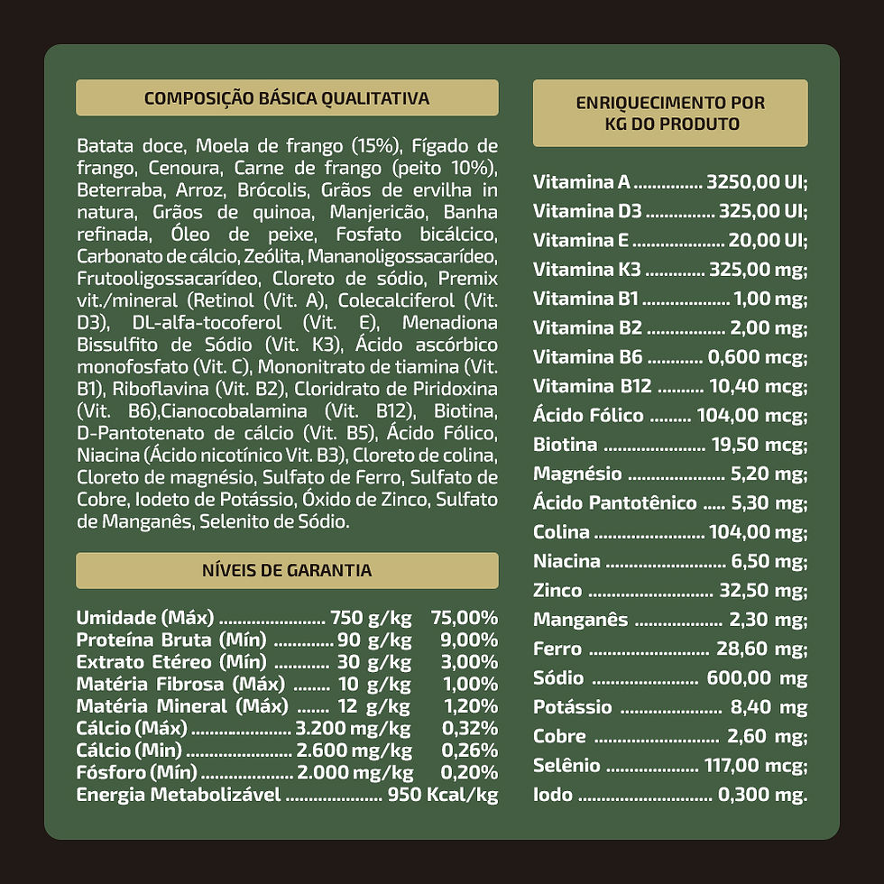 Miniatura: ALIMENTO NATURAL ZOOVERTI VERSÃO FRANGO LEVE 300G