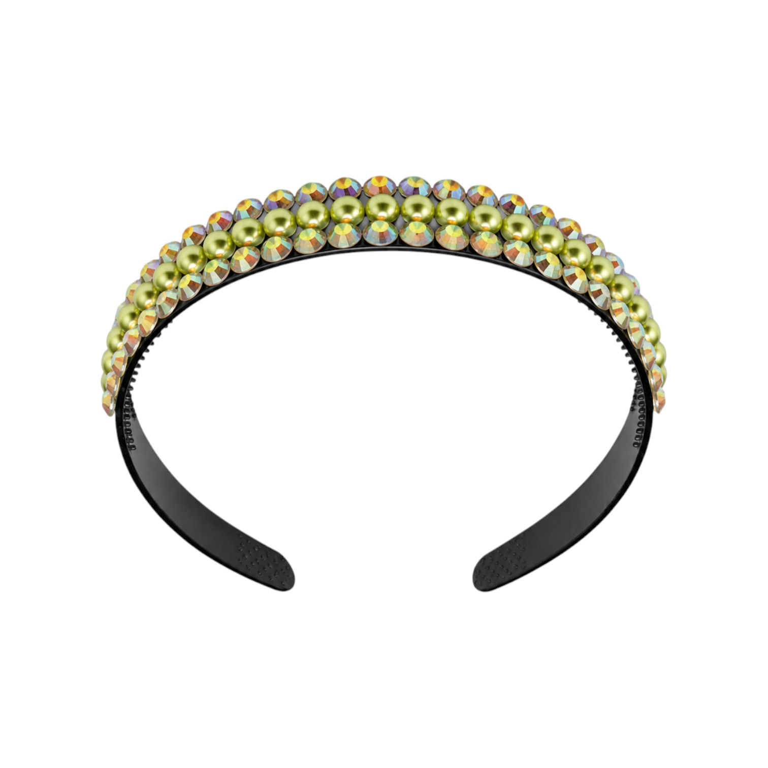 Beaded Rhinestone Headband – Colorful Pearl & Crystal Hair Band for Women, Fashi