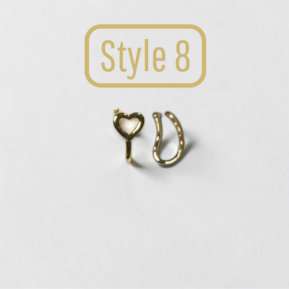 Thumbnail: Crown Nose Ring Copper Durable Fake Non-Pierced Nose Clip