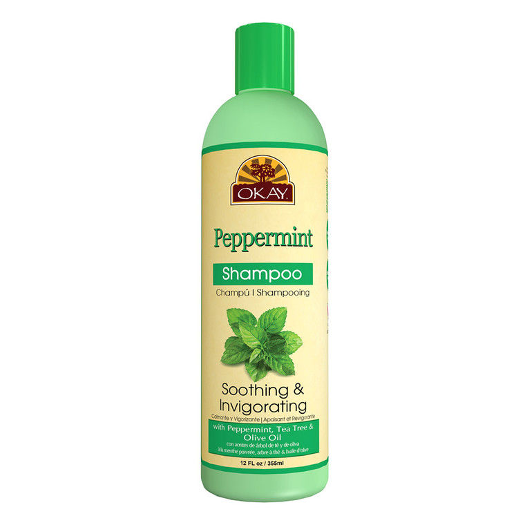 OKAY Peppermint Shampoo, 12 fl. oz.
