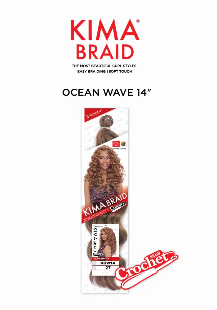 Harlem125 Kima Braid Ocean Wave 14"