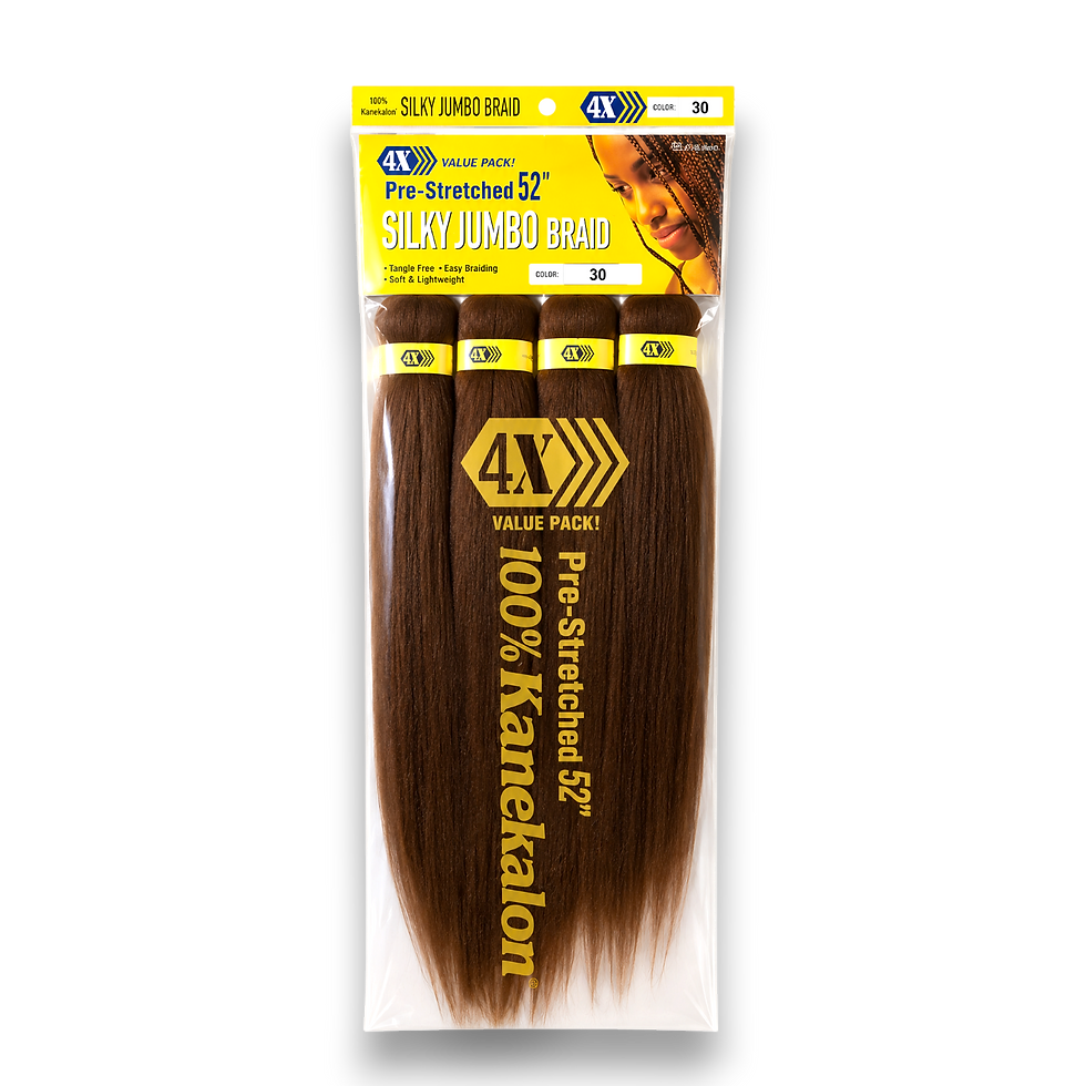 Thumbnail: Afro Beauty 4X Pre-Stretched Kanekalon Silky Jumbo Braid