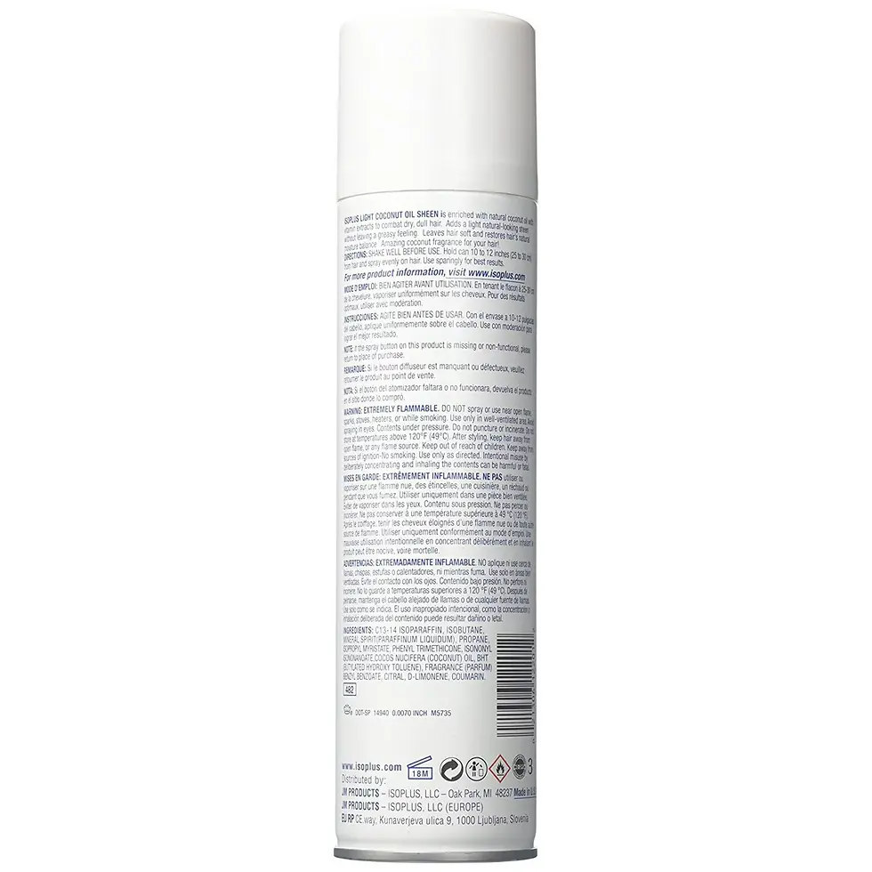 Thumbnail: Isoplus Oil Sheen Light Hair Spray With Coconut Oil
