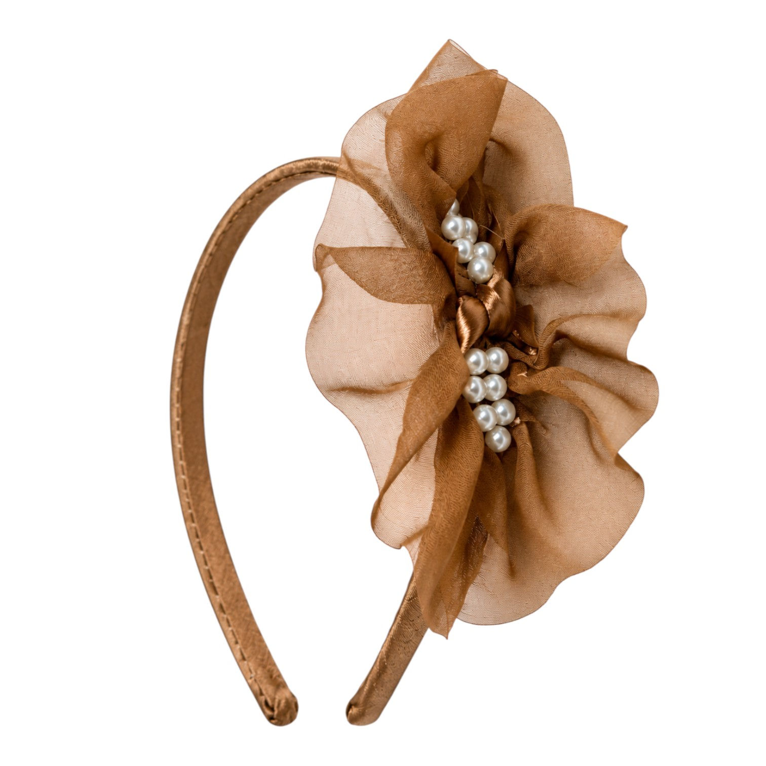 Floral Pearl Headband – Sheer Flower Hair Band