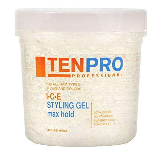 Ten Pro Professional Ice Max Hold Styling Gel, 16 oz.