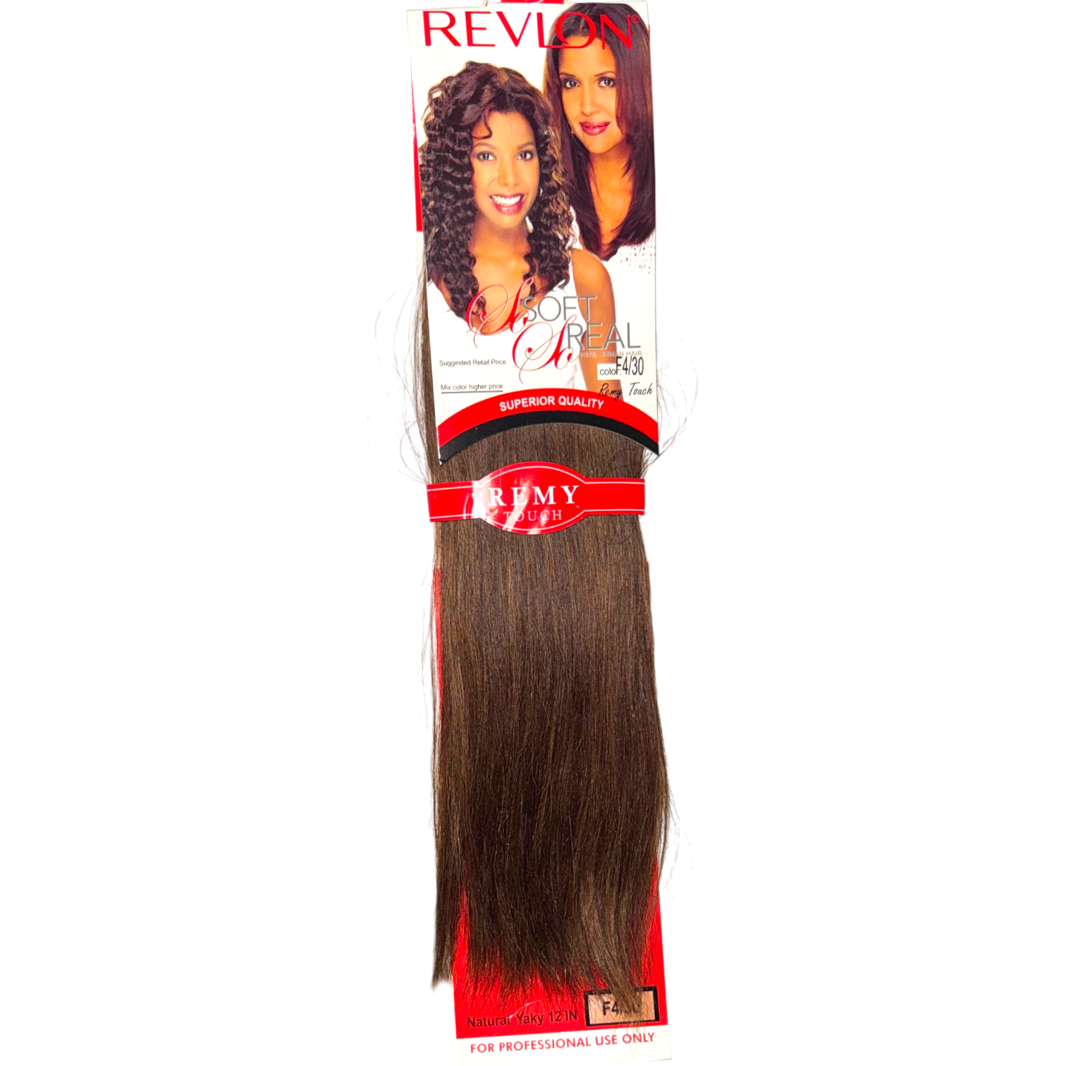 Revlon Soft Real 100% Human Hair Remy Touch 12" Color F4/30