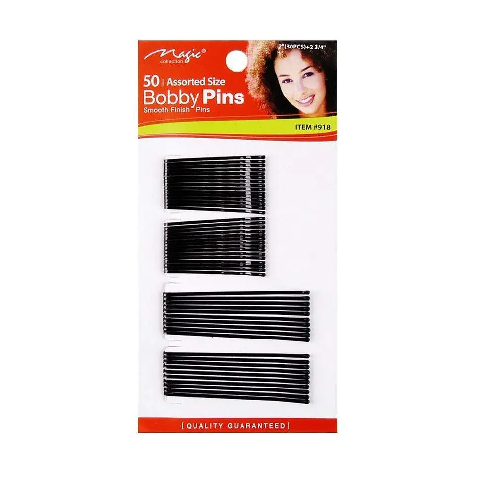 Magic Collection: 50 Black (Assorted Size) Bobby Pins