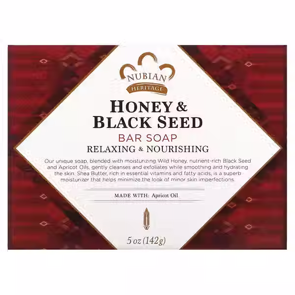 Nubian Heritage, Honey & Black Seed Bar Soap, 5 oz