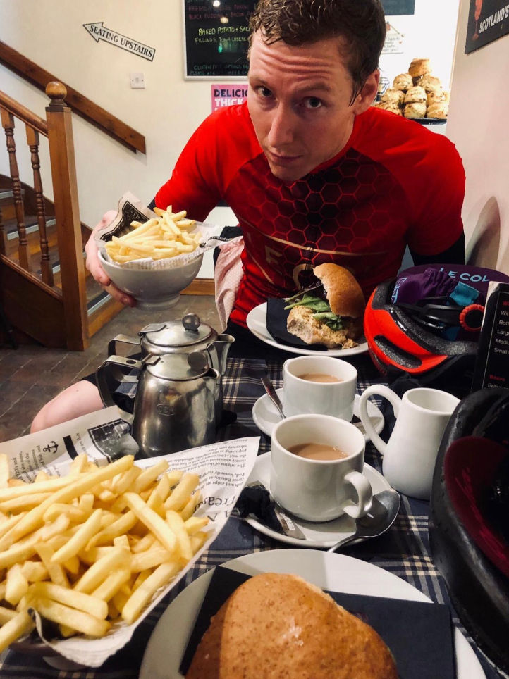 cycling lunch at st abbs