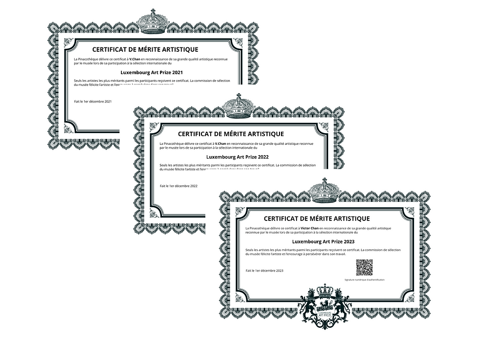 Certificat de Mérite Artistique 2021-2023