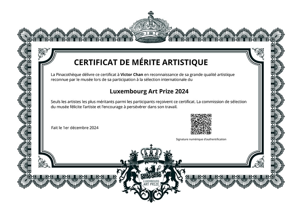 Certificat de Mérite Artistique 2024