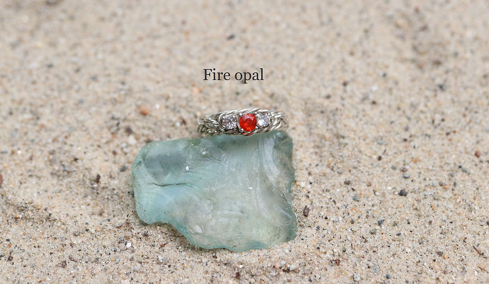 Thumbnail: three stone Woven ring