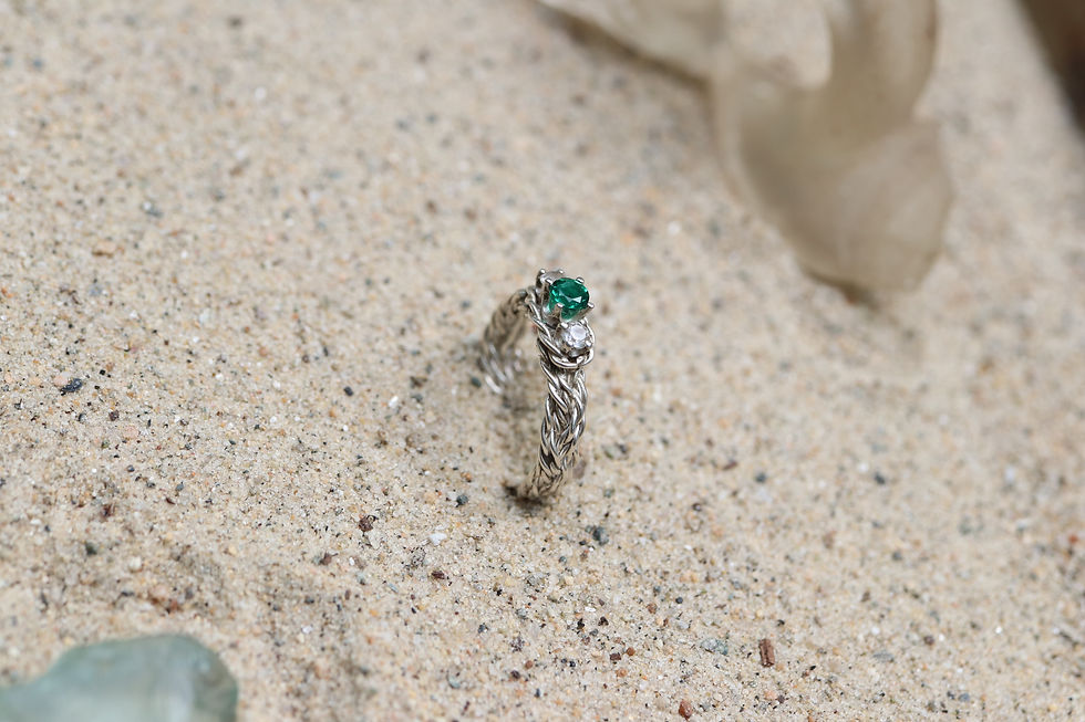 Thumbnail: three stone Woven ring