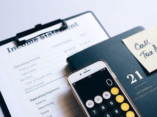 Income statement showing revenue, cost of goods sold, and operating expenses for a small business