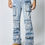 Thumbnail: Street Life Men's Splatter Print Layered Flared Cargo Jeans