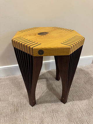 Osage Orange and Black Walnut accent table