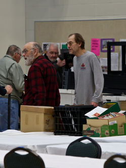 edmonton stamp club-spring stamp show 2023-friday 230324-stamp show set up-dealer tables_f