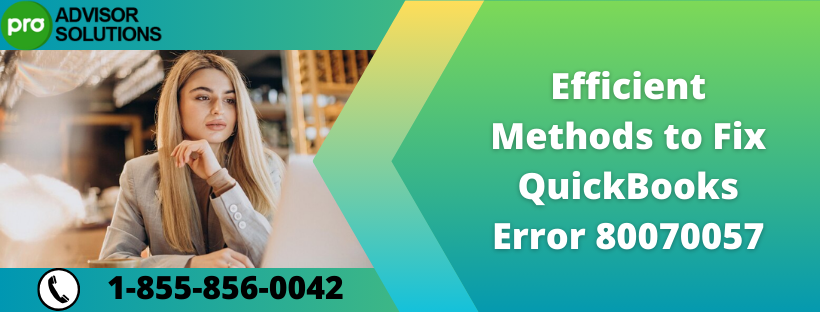 QuickBooks error 80070057