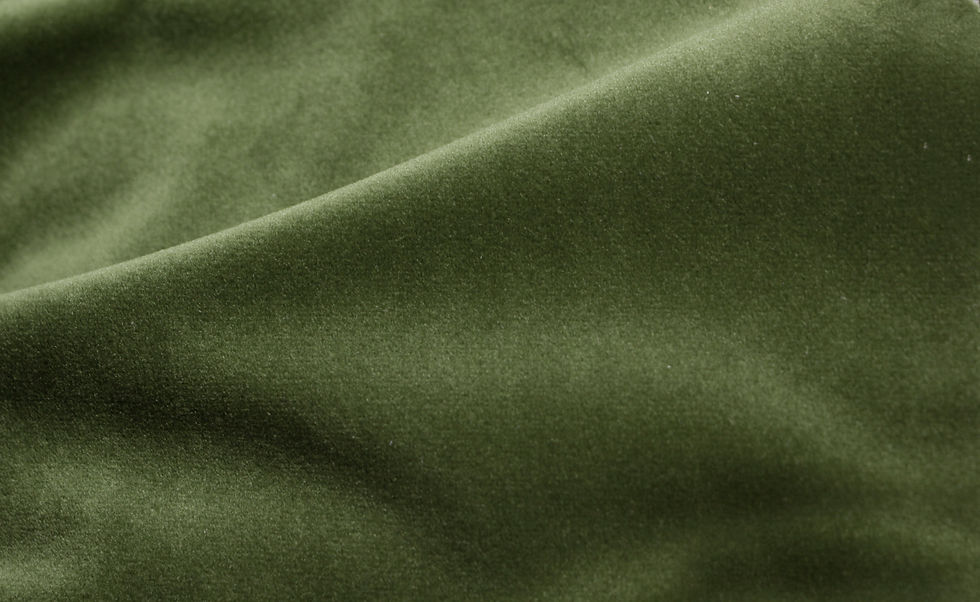 Cozy Velvet Eden Green Fabric