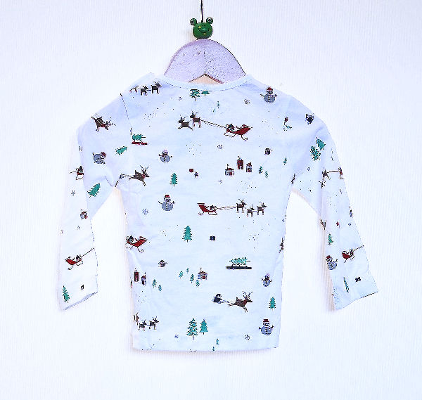 Thumbnail: White top with christmas theme.