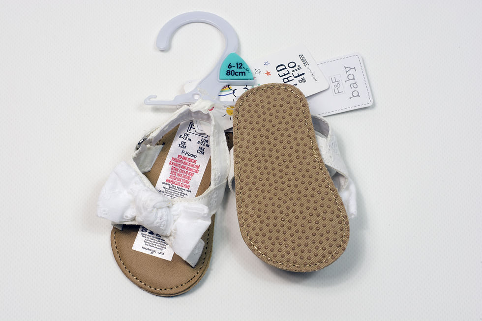 Thumbnail: Velcro fastening at back. Bow decoration on front