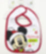 Bib. Xmas theme. Mickey Mouse decoration. waterproof back.velcrow fastening.
