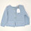 Thumbnail: Cardigan in bluey grey. 3 button fastening, and 2 patch pockets.