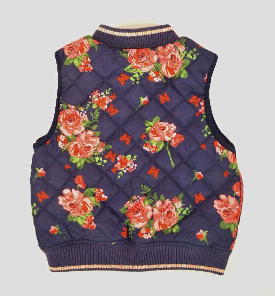 Thumbnail: Gillet in navy blue. Two side pockets.