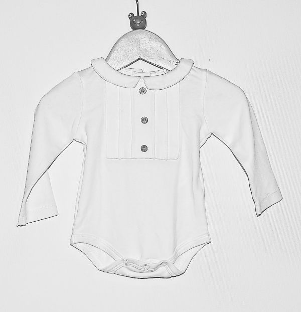 Thumbnail: Bodysuit with long sleeves and round neck.