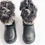 Thumbnail: Boots in brown. Size 4uk/20eu. Knee length fur trim round top.