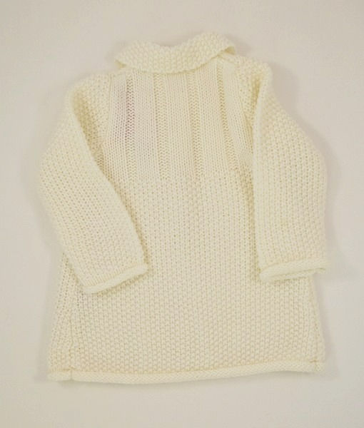 Thumbnail: Cardigan with 3 button fasting. Rolled hem on cuffs and bottom.