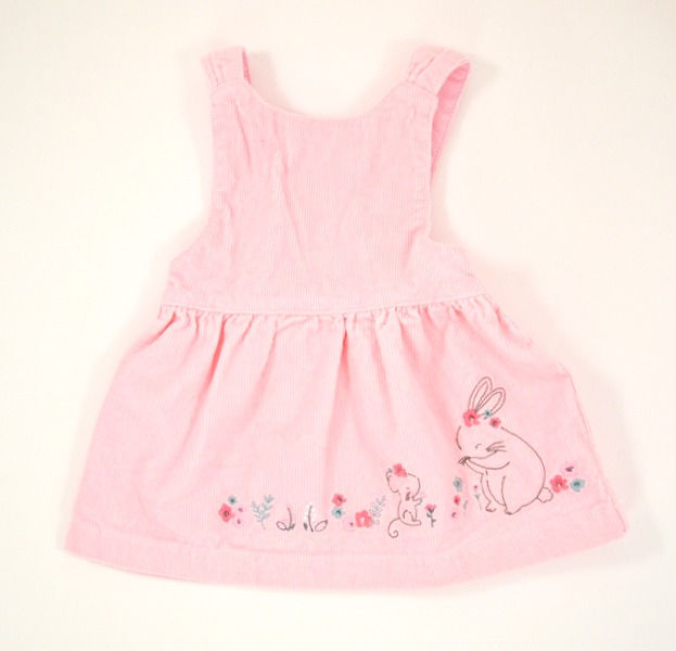 Pink Skirt/ bodysuit set. Corduroy look. Adj shoulder straps.