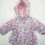 Thumbnail: Hooded coat white with pink flowers.
