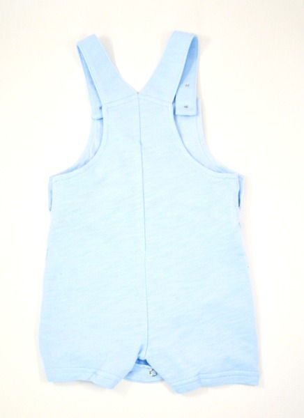 Thumbnail: Dungarees have button fastening on each side.4 stud fastening underneath.