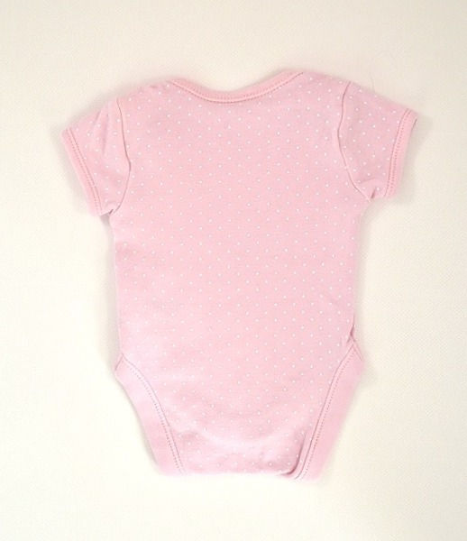 Thumbnail: Bodysuit. Envelope neck. White spot design all over.