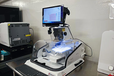 Dried blood spot punching machine.