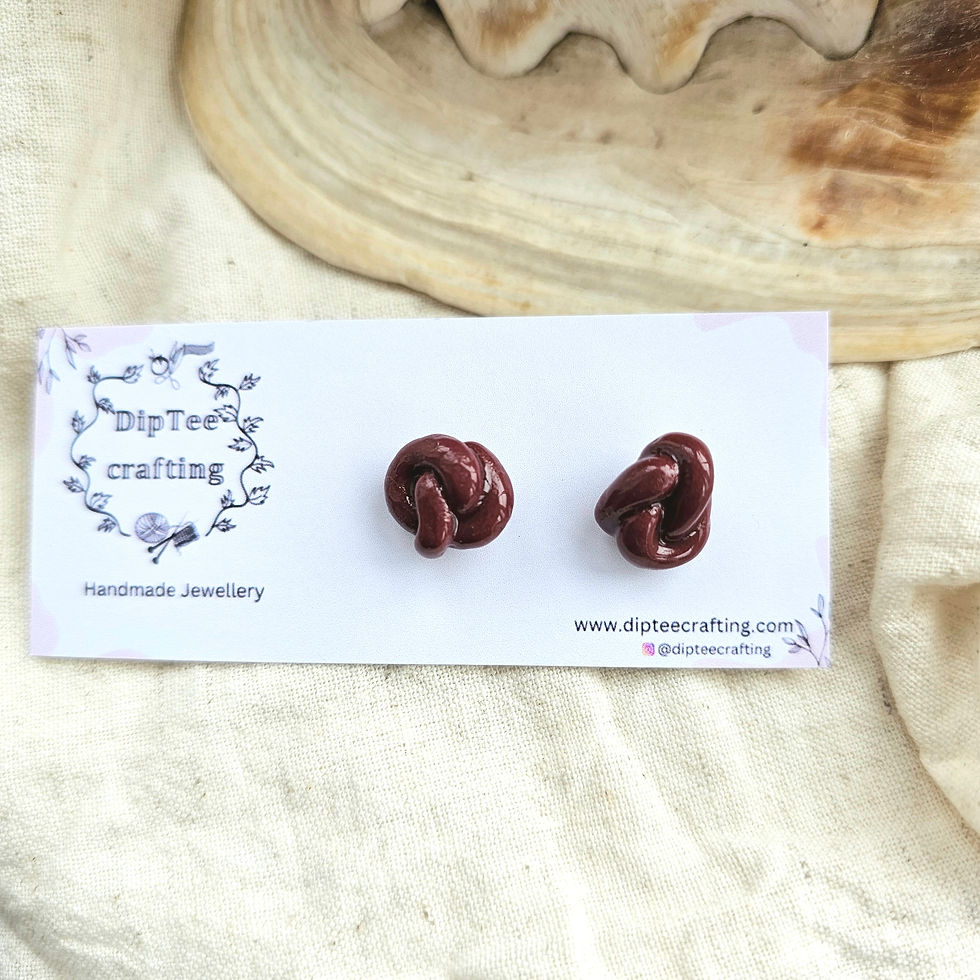 Thumbnail: Polymer Clay Knot Studs