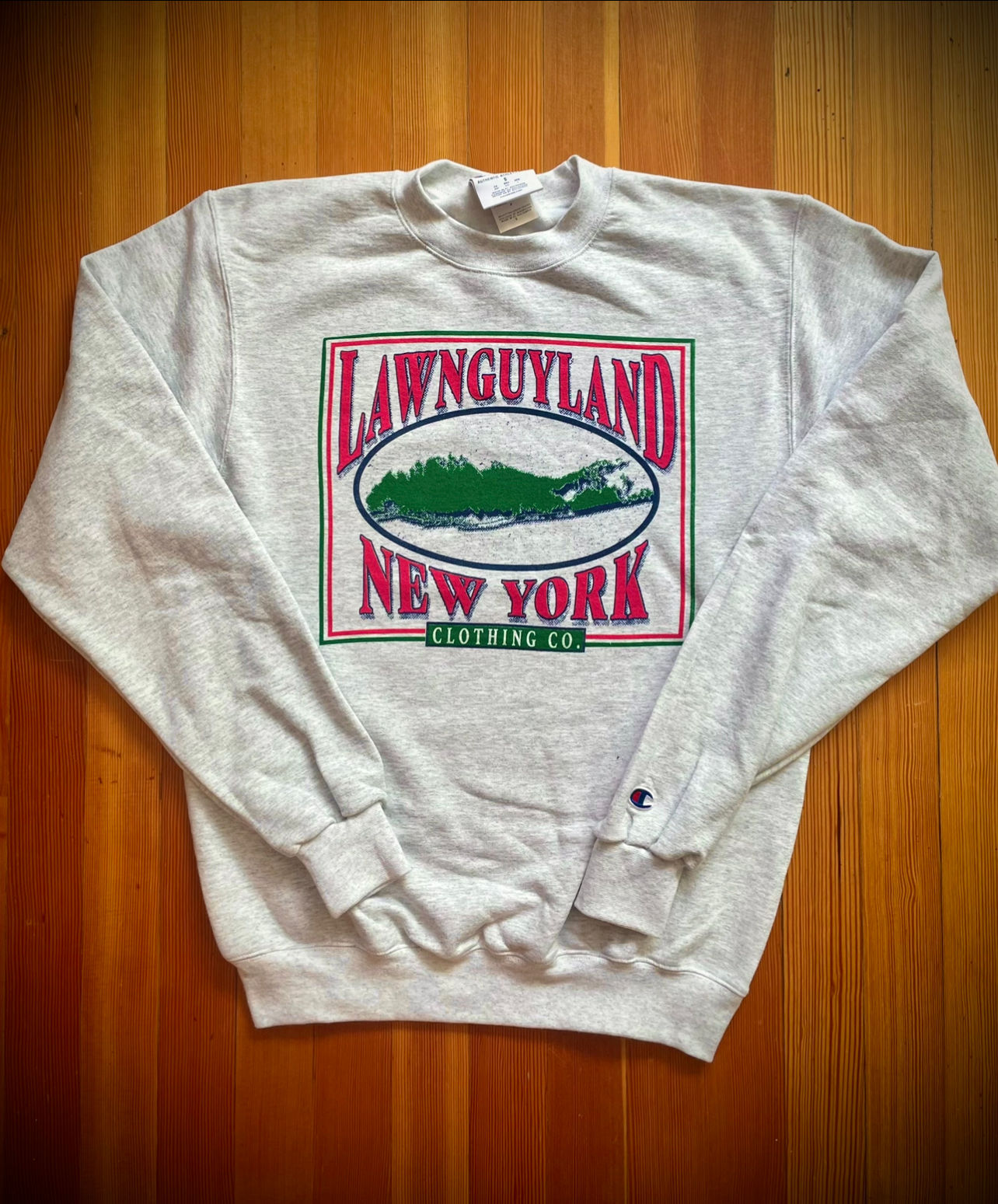 Champion Pink Island Crewneck Ash Grey