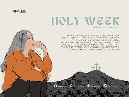 The Holiest of Weeks: An act of Selfless Love