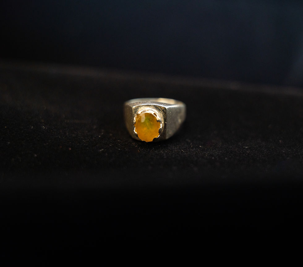 Yellow Sapphire Stone set in Silver