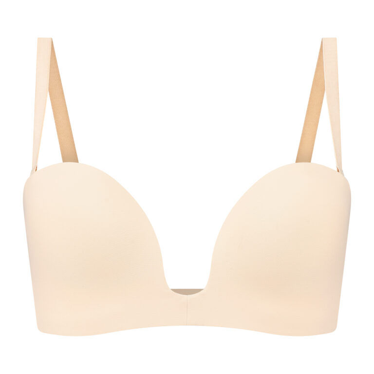Thumbnail: Bye Bra Deep Plunge Strapless Bra Beige