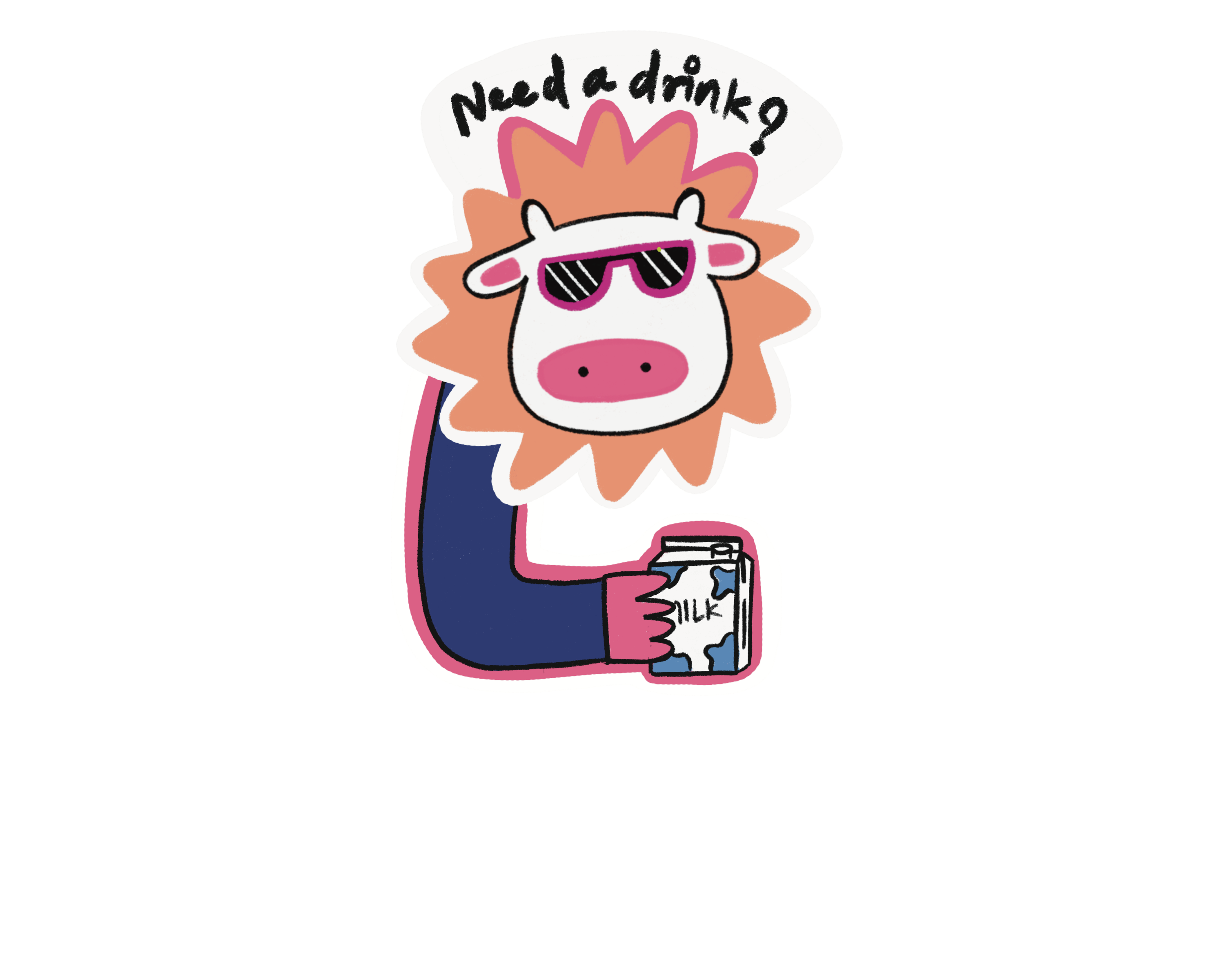 Need A Drink Sticker