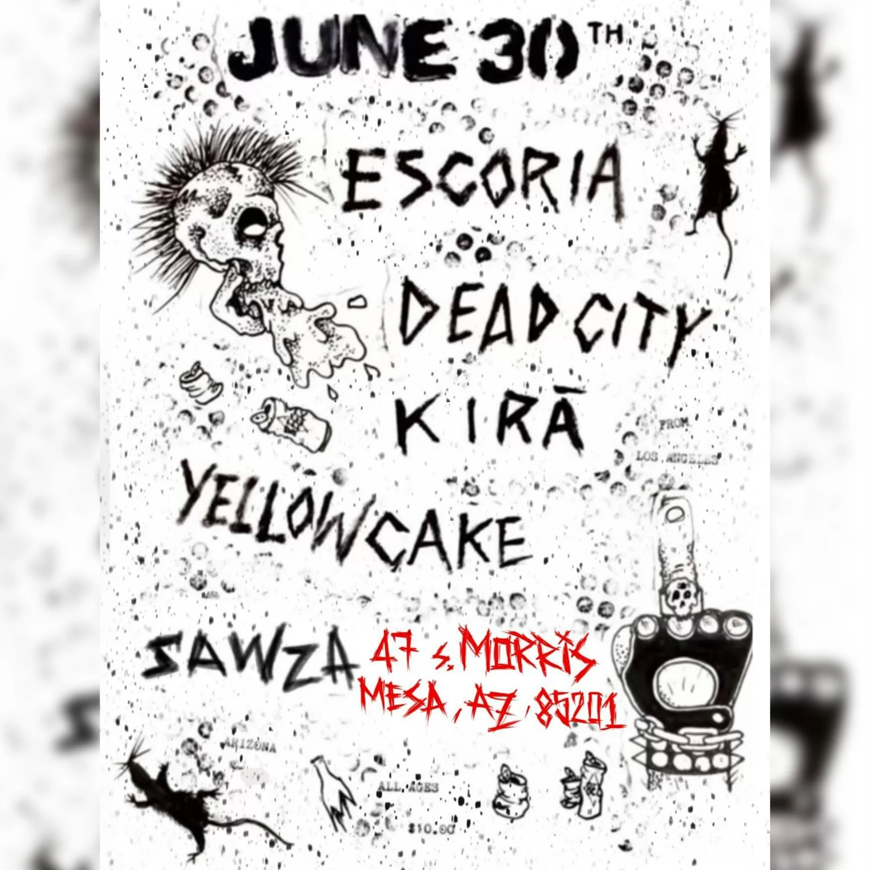 Dead City, Kirā, Yellowcake, Escoria & Sawza