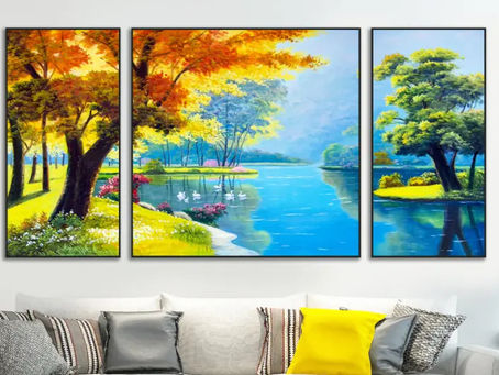 Gợi ý các mẫu tranh treo tường phòng khách hiện đại, tối giản